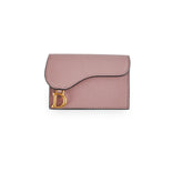 Christian Dior Saddle Bloom Card Holder Pink